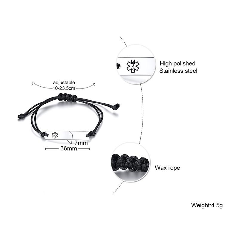 Medical Bracelets with Medical LOGO,Stainless Steel Jewelry Gifts