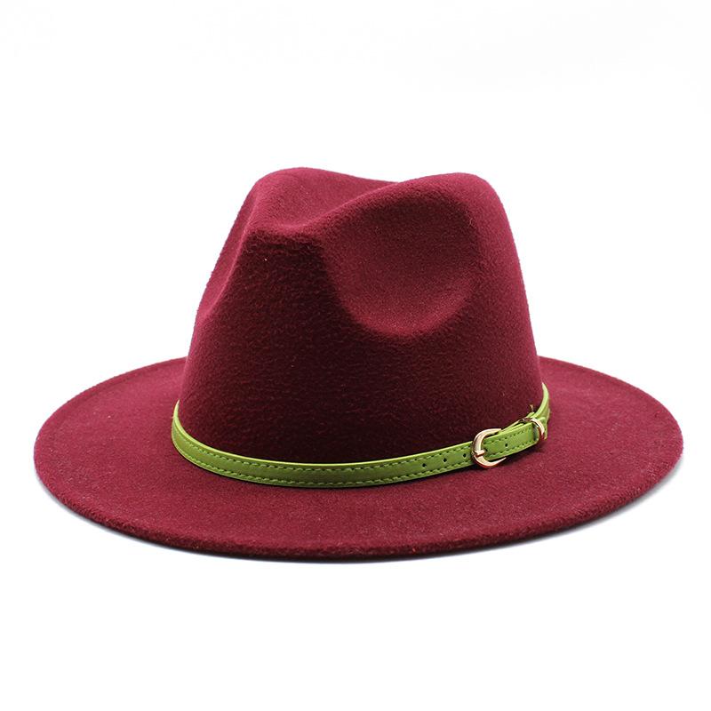 Men'S And Women'S Woolen Top Hats, Gentlemen'S Jazz Hats, Flat-Brimmed Big Eaves
