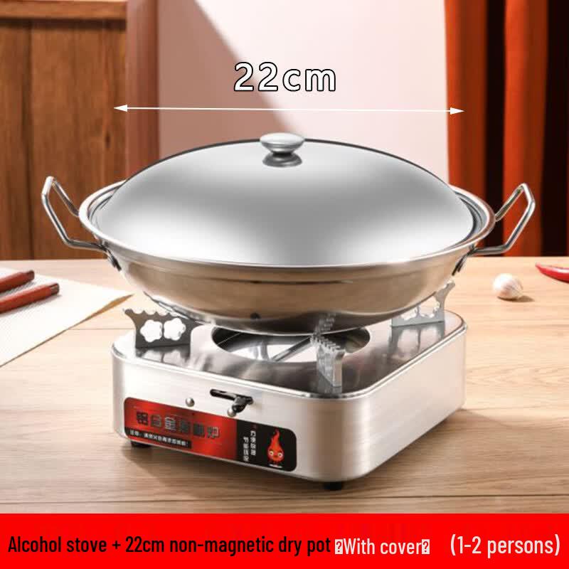 ZISIZ Aluminum Alloy Alcohol Stove Pot