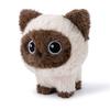 Cute Little Kitten Plush Toy Siamese & Calico Cat Stuffed Animal with Big Eyes Soft PP Cotton Doll Birthday Gift for Cat Lovers