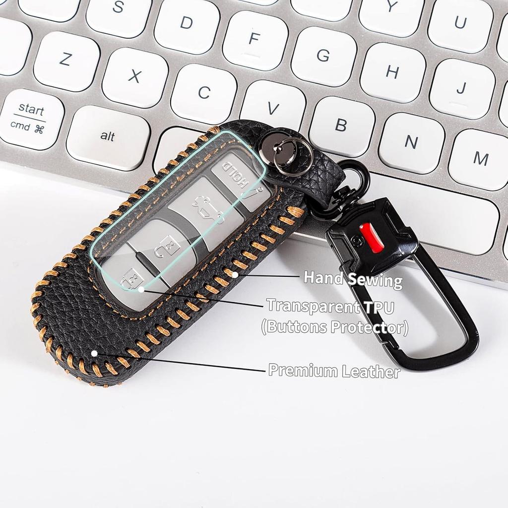 for Mazda Key Fob Cover Keychain Leather Car Key Case Compatible with 2009- Mazda 3 6 5 2 CX5 CX9