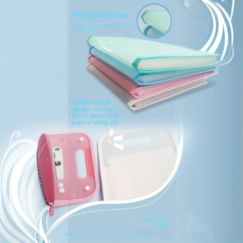 Expanding File Folder 13 Pockets Large Capacity Portable Handle For School Office Document Storage