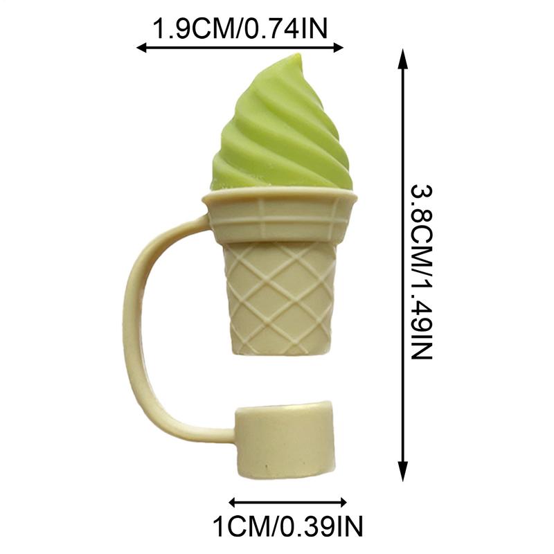 Silicone Straw Covers 4 Pieces Cone Straw Covers Cute Tumbler Toppers Dustproof Water Bottle Accessories For Party Favors