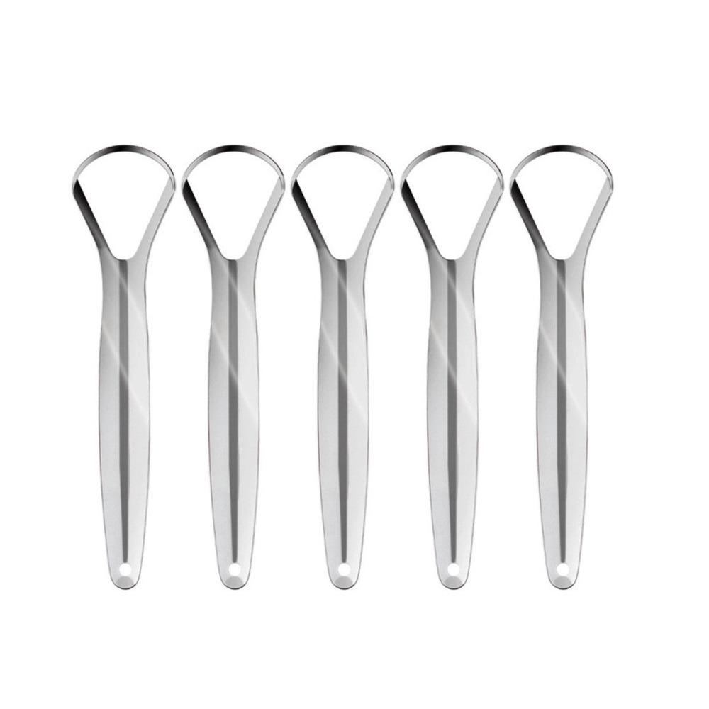 Stainless Steel Tongue Scraper Cleaner Fresh Breath Cleaning Coated Tongue Toothbrush Oral Hygiene Care Eliminate Bad Breath