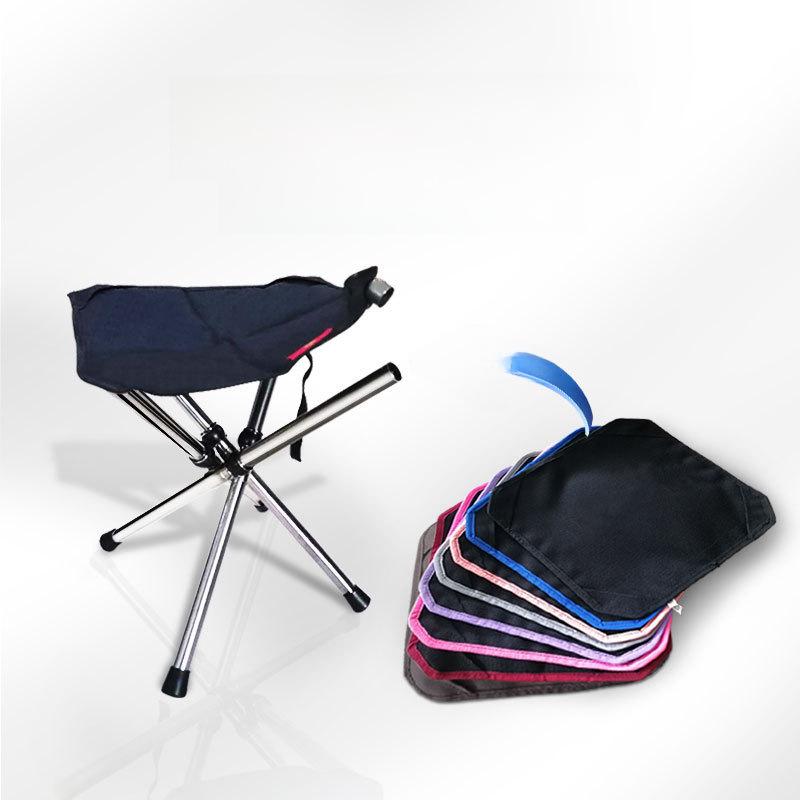 Telescopic Stainless Steel Folding Camping Stool - Portable Outdoor Chair for Fishing and Camping
