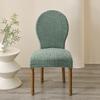 Thick Jacquard Chair Cover French Country Chair Cover Hotel Home Dining Room Dustproof Round Back Chair Cover