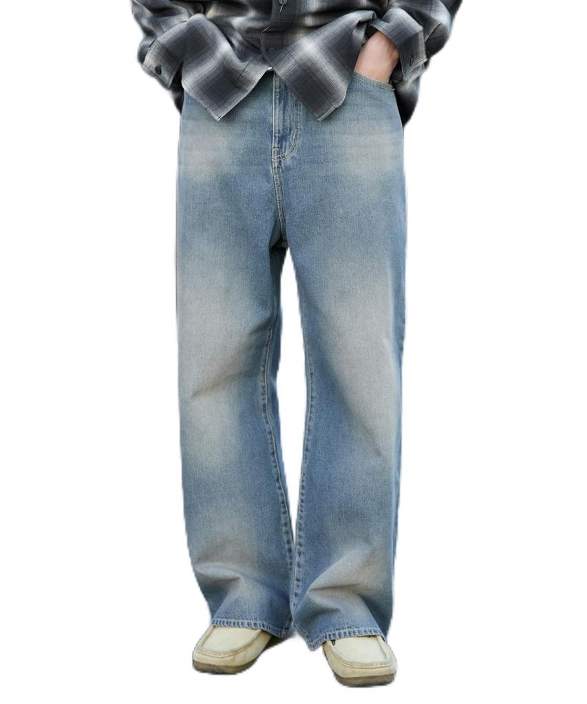 WEGO Baggy Denim Pantalon en denim baggy taille, Pantalon à jambes larges, Jeans, Pantalon, Bas, Pantalon, Vêtements, Printemps/Été, Streetwear, Décontracté, Vintage,