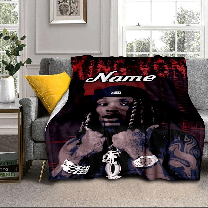Custom Name Von Collage Artwork Blanket bed sofa Blanket Flannel Blanket for Camping, Hiking, Picnic Essentials,gift for family and friends