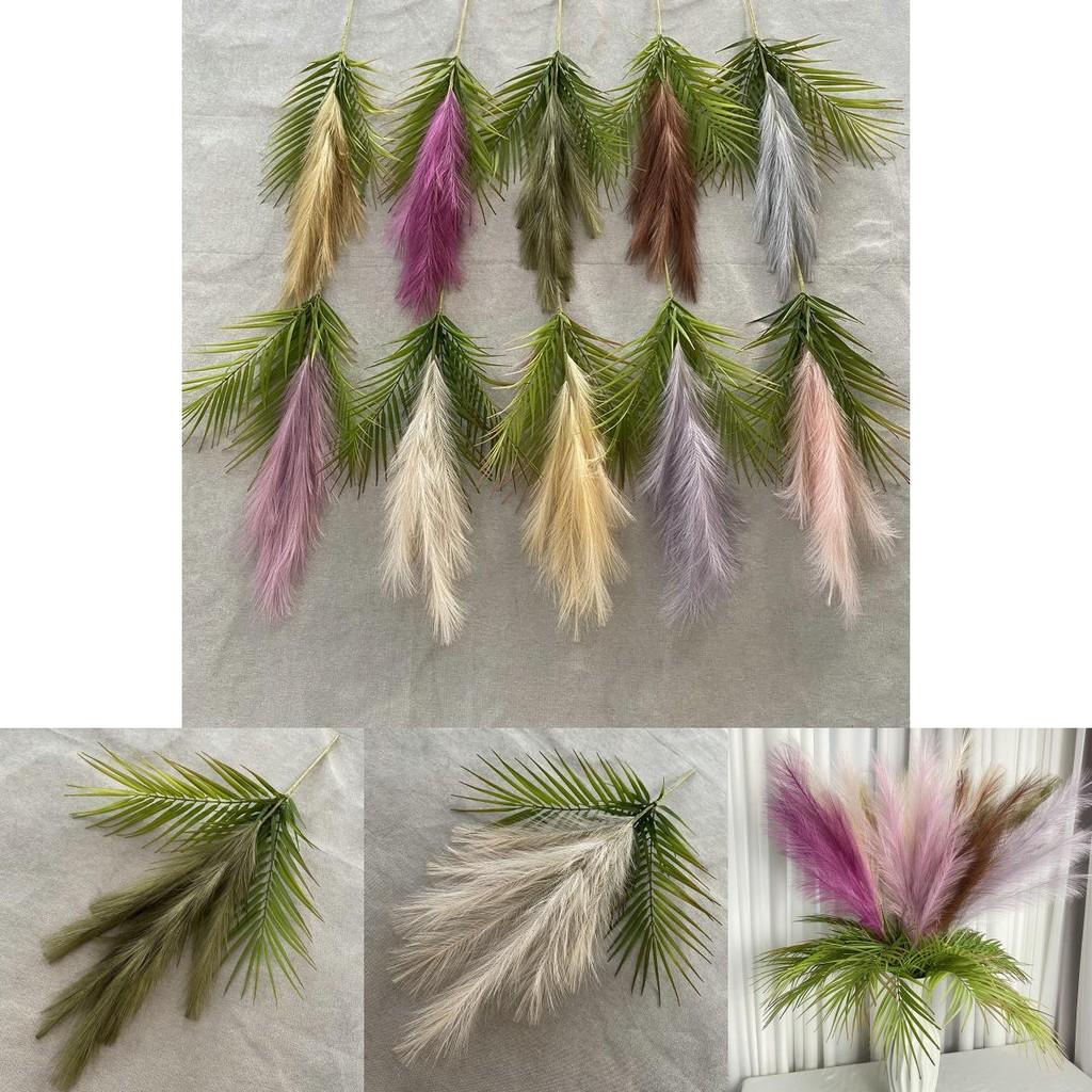 Iron Reed Simulation Flowers Nordic Faux Botanical For Wall Decor And Retail Display