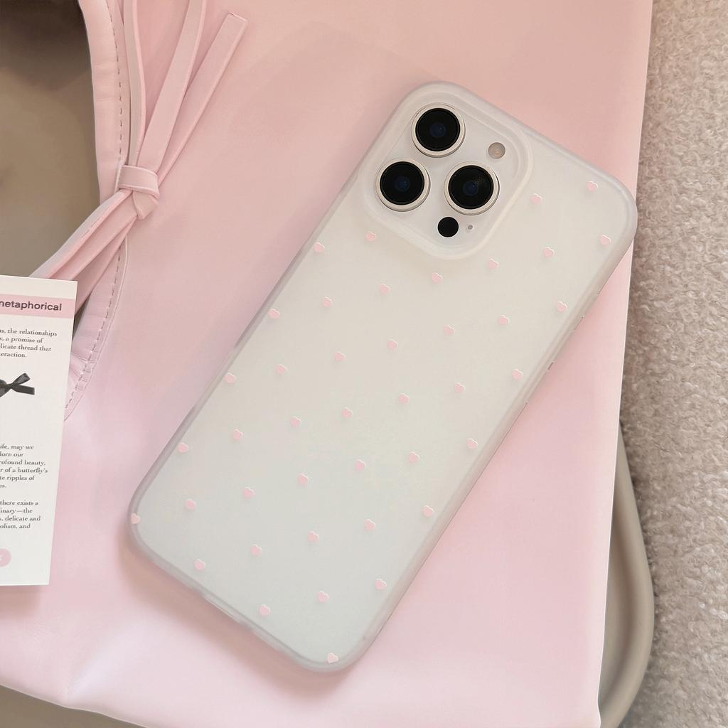 Ins Small Love Applies To Apple 16 Mobile Phone Case 17pro Max Gentle Iphone14 Korean 13 Clear Feeling 11
