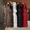 Women's Mid-Length Hooded Thick Cotton Vest - Autumn/Winter Korean Style Plus Size Gilet Jacket