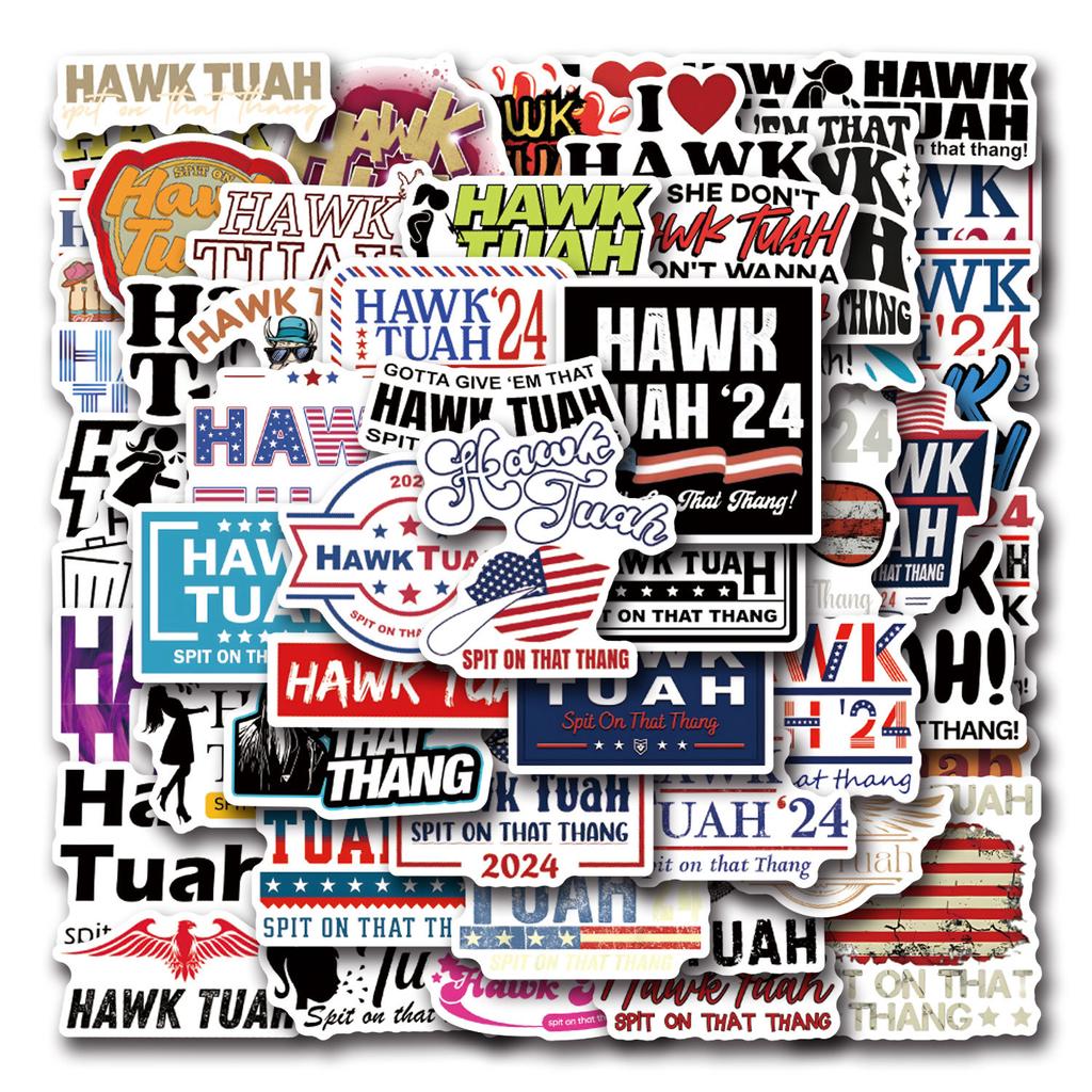 10/50pcs Hawk Tuah Spit on That Thang Stickers for Notebooks Stationery Scrapbook Kscraft Cute Sticker Scrapbooking Material Craft Supplies