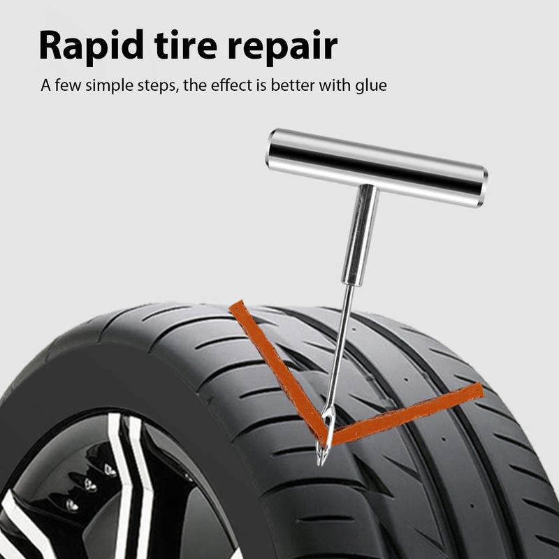 Car Tire Fix Kit Professional Heavy Duty Wheel Repairing Set Heavy Duty Tire Plug Kit For Trailer RV Truck Automotive Sedan