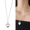 Trendy Gold/Silver Geometric Pendant Necklace Adjustable Length Clavicle Chain Unisex Neckchain Handmade Jewelry  Silver
