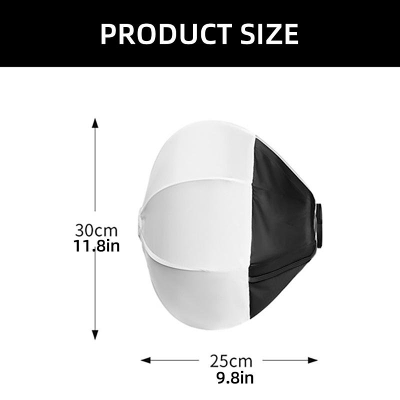 30cm Mini Bowens Mount Soft Light Sphere Speedlight Light Diffuser for Portrait and Product Photography Lightweight