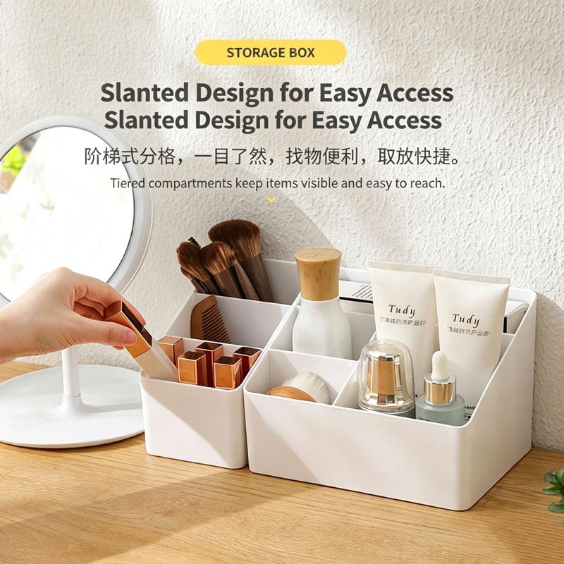Dormitory living room desktop storage box plastic office cosmetics finishing box remote multi-function finishing storage box bat