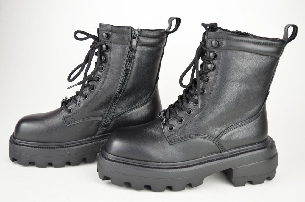 Ботинки зимние мех Berkonty 9088 36 Черный кожа