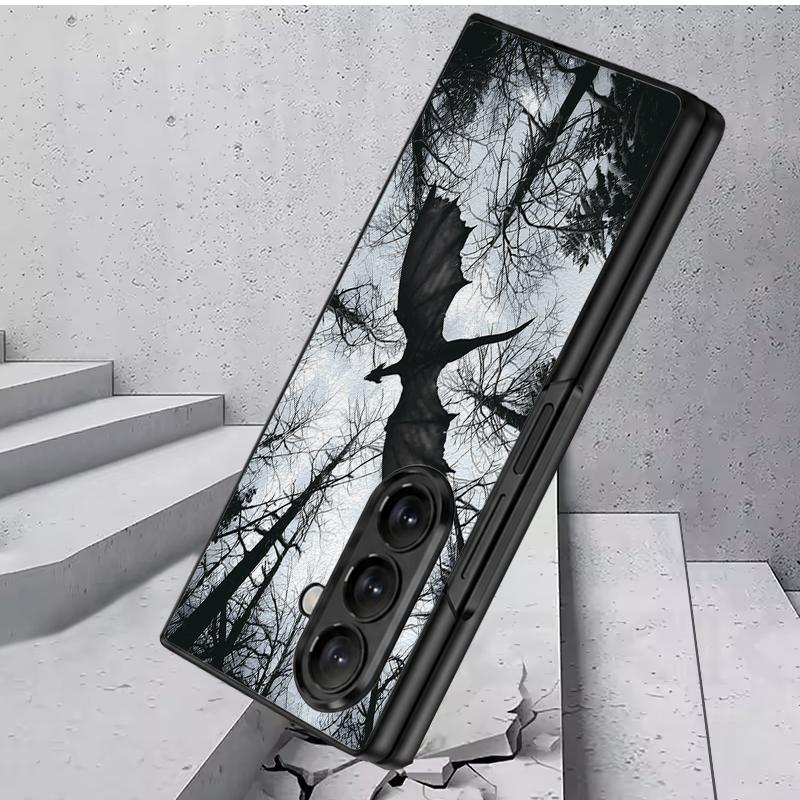 Anime Beach Scenery Case For Samsung Z Fold 8 Ultra 7 6 5 Luxury Leather Skin Hard Folding Phone Cover For Galaxy Z Fold8 Fold7 Fold6
