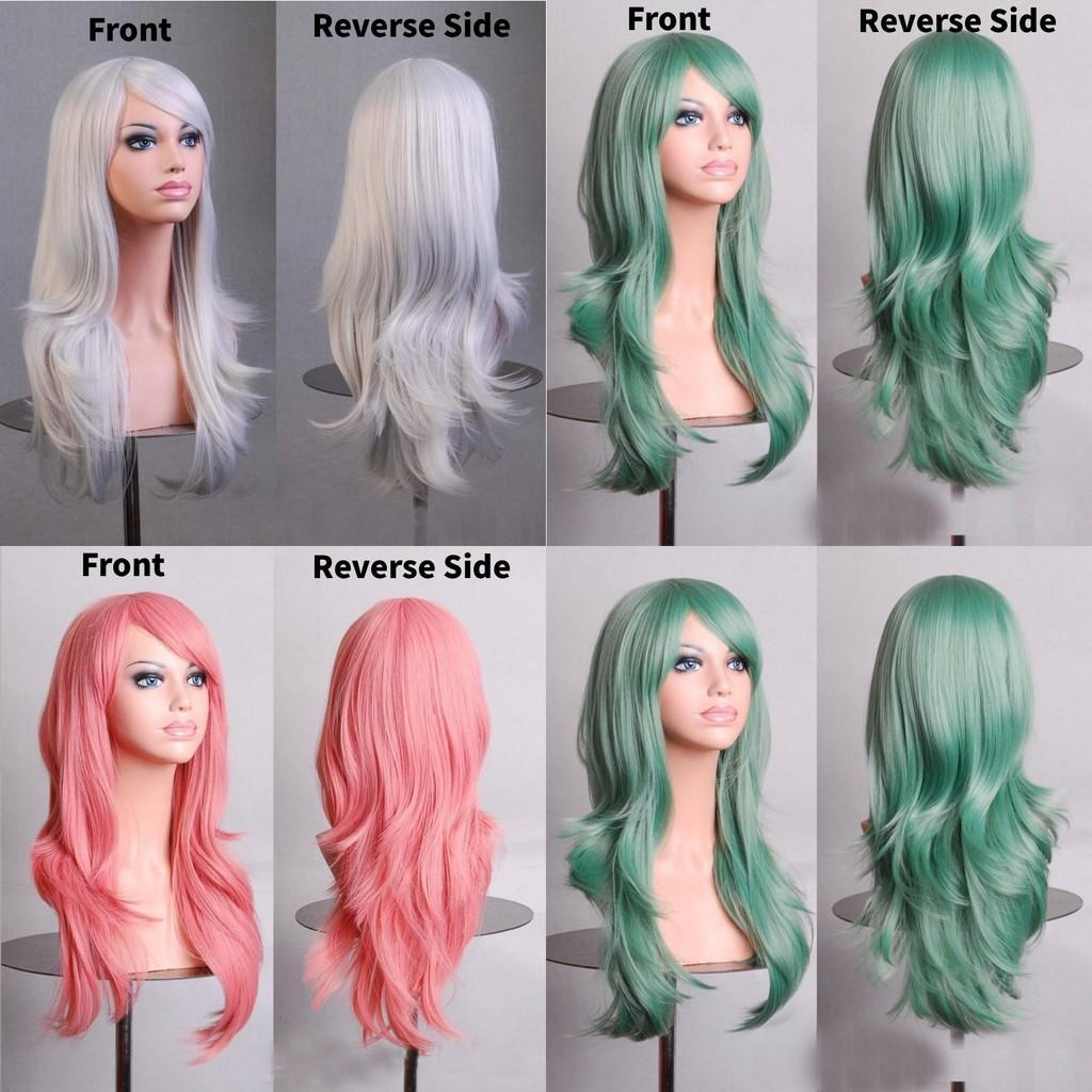 Cross Border Anime Cosplay Wavy Wig With Heat Resistant Fiber For Women