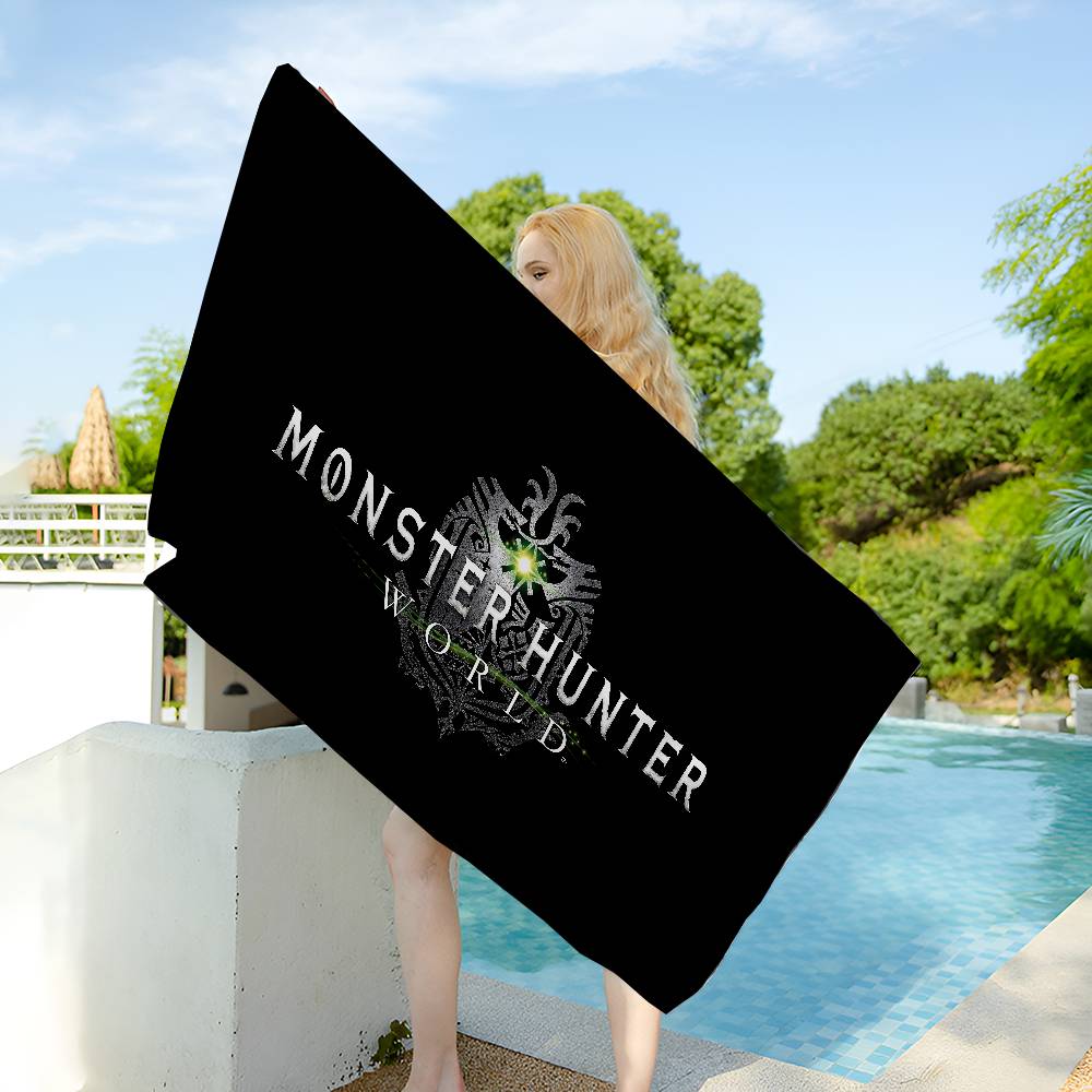 Monster Hunter Fashion Microfiber Beach Towel Absorbent Quick dry Soft Yoga Swimming Resort Mountain Climbing Towel