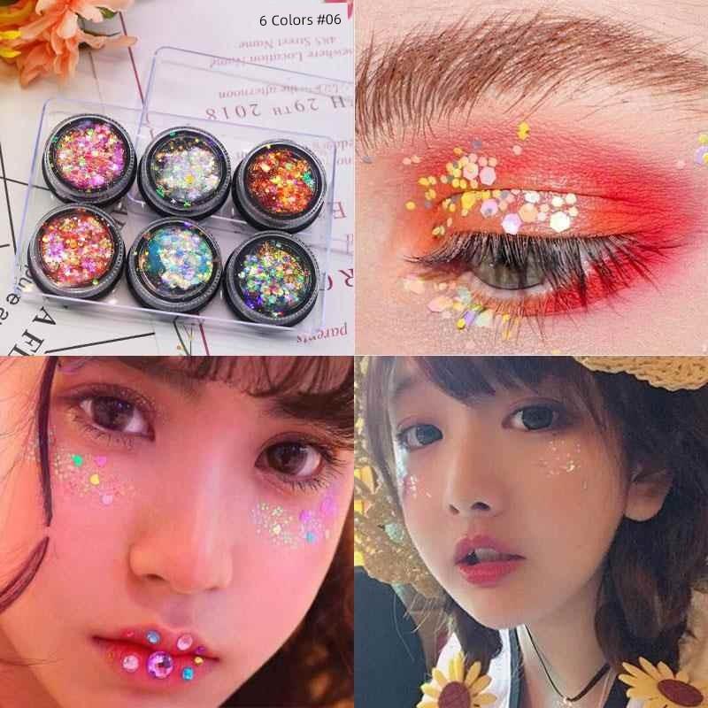 Authentic Professional Makeup Stage Makeup Eyeshadow Palette Sparkling Glitter Eyeshadow Sequin Makeup Set Performance Makeup Artist