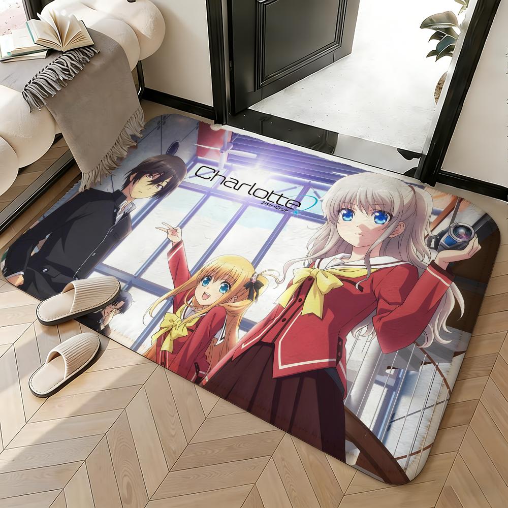 Soft Absorbent Non-Slip Rug Anime C-CharlotteS Floor Mat Home Decor Doormat Bedroom Floor Mat Shower Carpet