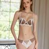 Women’s Underwear Sets Color Blocking Push Up Bras with Detachable Chain Sexy Intimates Bra and Panty Set