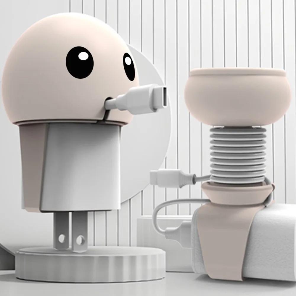 Ckle Belt Silicone Binding Belt Desktop Cable Storage Buckle Portable Data Cable Winder Cartoon Multi-function Data Cable Bu