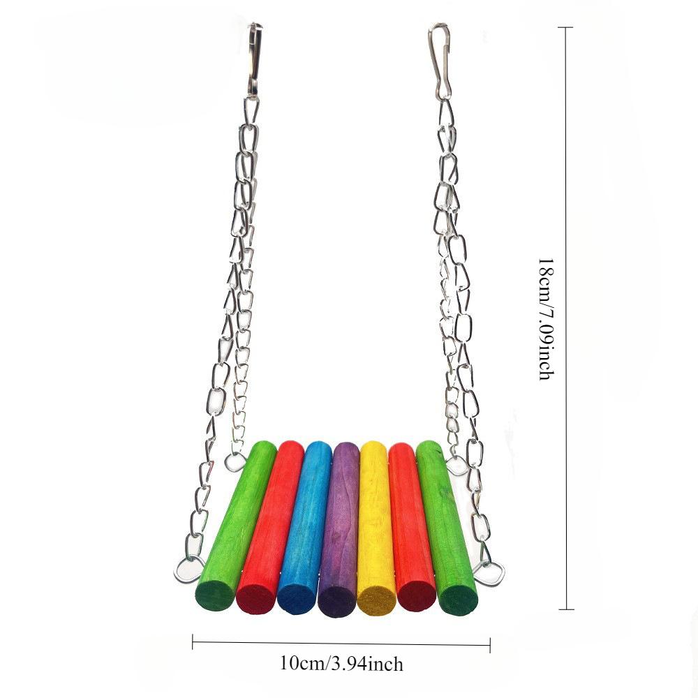 

Набор игрушек для птиц, качели, жевательные обучающие игрушки, маленький попугай, подвесной гамак, клетка для попугая, колокольчик, окунь, игрушки с лестницей, товары для домашних животных, 1 шт.