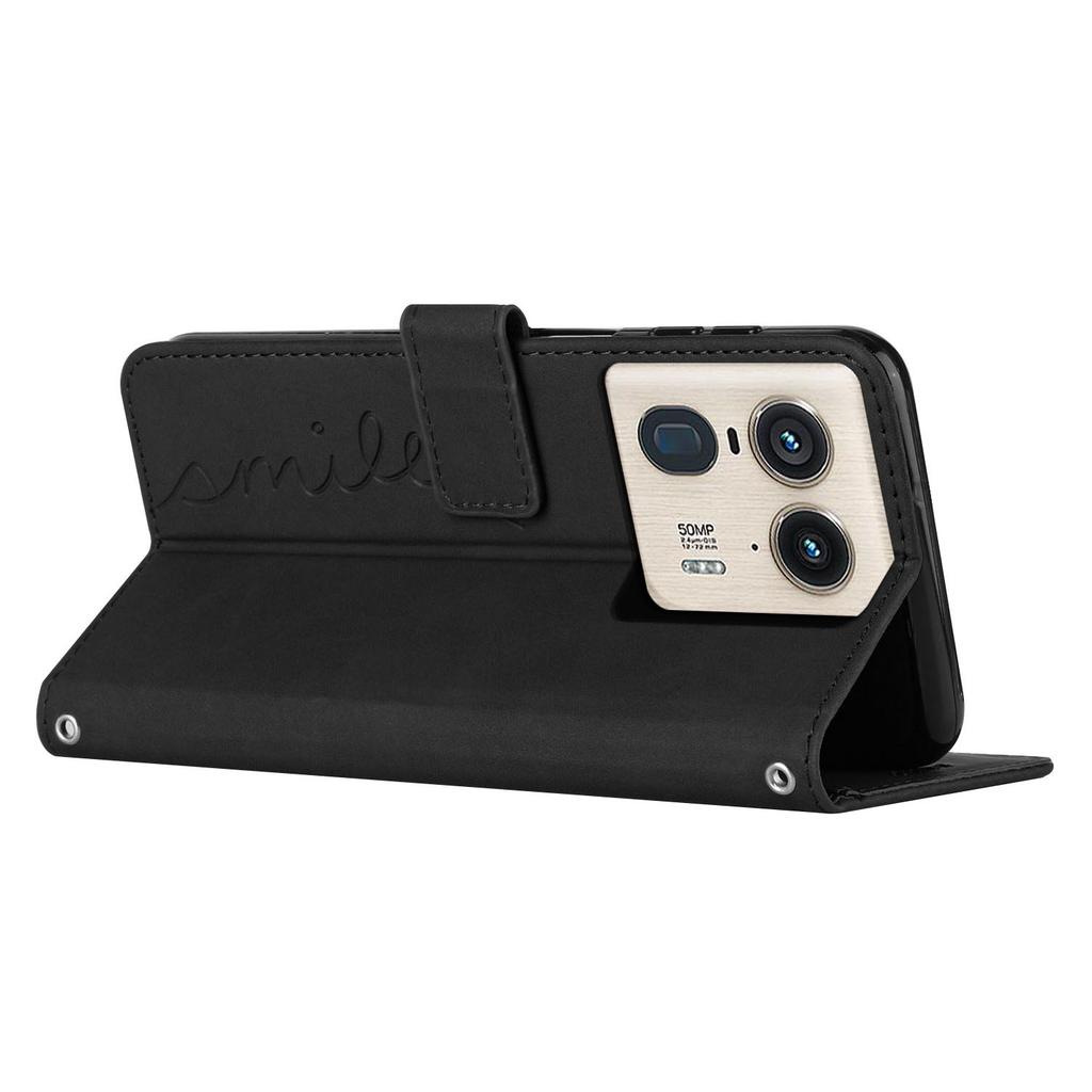 For Motorola Edge 50 Ultra 5G/Moto X50 Ultra 5G Case Wallet Stand Leather Cover Love Heart Imprinted