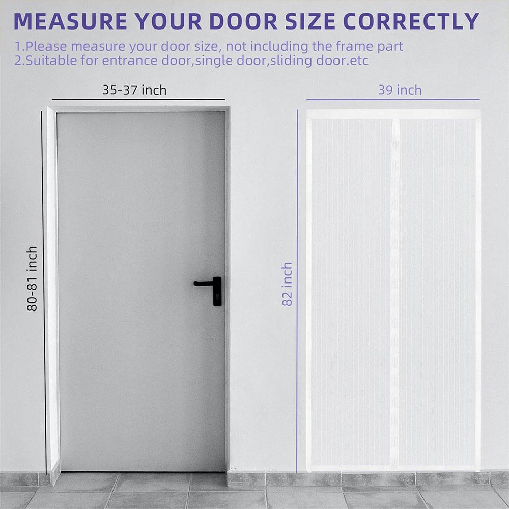 New No Punching Magnetic Screen Door Curtain Anti Mosquito Insect Fly Bug Automatic Closing Household Ventilation Door Curtain