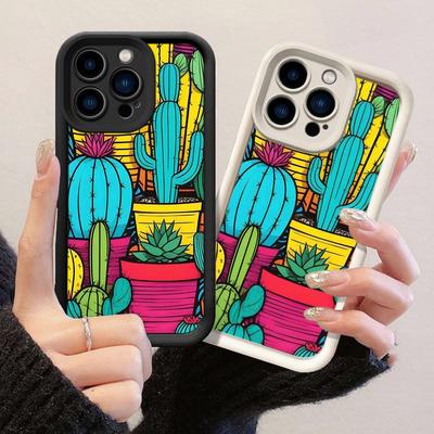 JT552 Vibrant Pop Art Plant for iPhone 17 16 15 14 13 12 Pro Max Samsung S26 S25 Ultra A17 A07 A56 A16 A15 Xiaomi 15T Redmi 15c 14C Note 11 Soft Case
