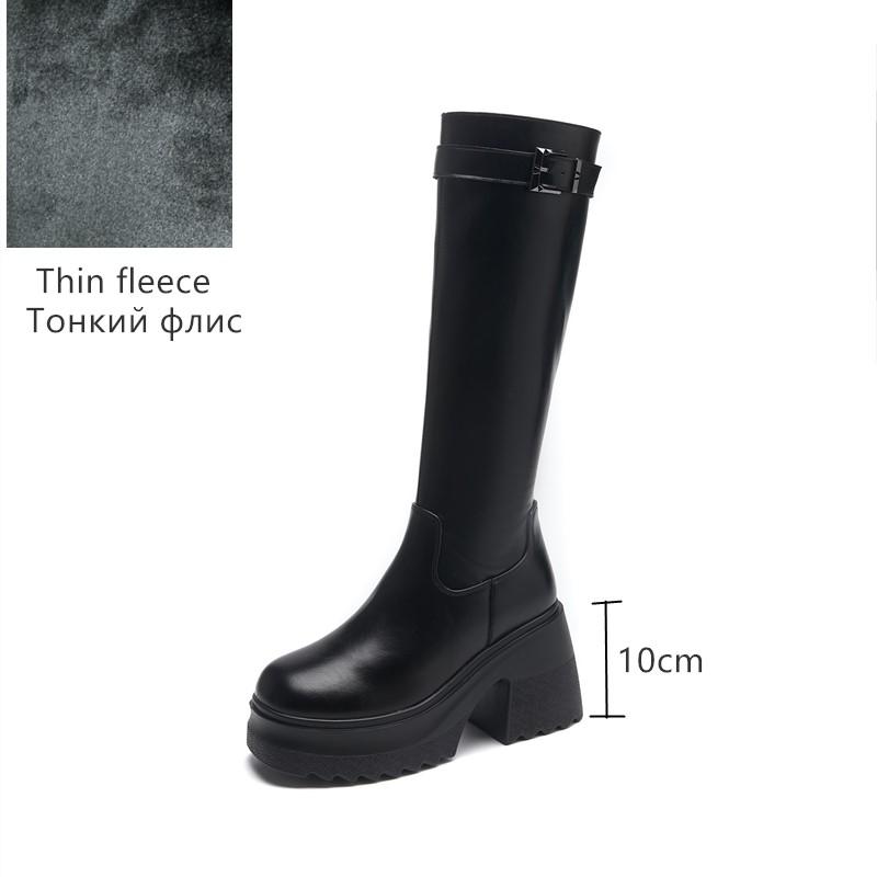 Fashion AIYUQI Long Boots Women 2025 New Women's High Heel Boots 10cm Heel High Platform Fashion Skinny Rider Boots Women