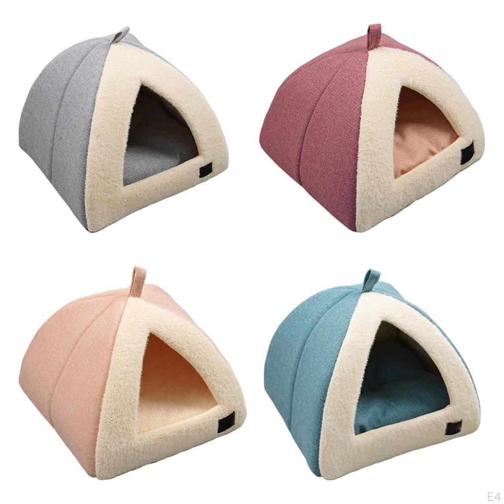 Cat House - Indoor Bed with Removable Cushion Pet Tent for Puppy, Rabbits, Hedgehogs, and Other