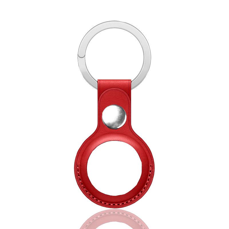 Leather Keychain Case for Apple AirTag - PU Protective Shell and Storage Belt