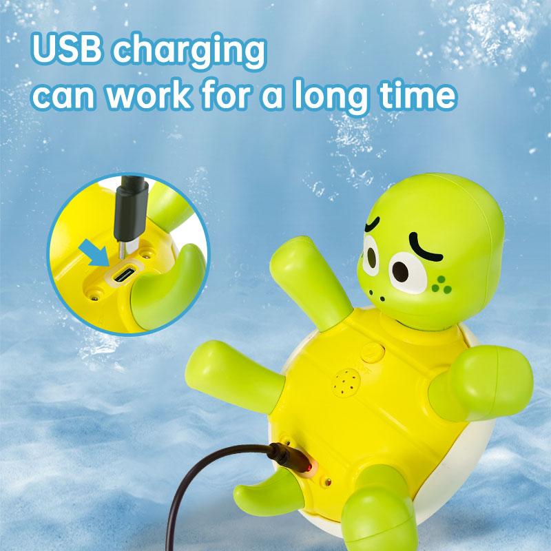 Elektryczna Żółw Rozpylający Wodę Zabawki Żółwie Uroczy Pływający Żółw Łazienka Zabawki do Kąpieli Interaktywne Rodzic-Dziecko Dla Dzieci Zabawy w Wodzie
