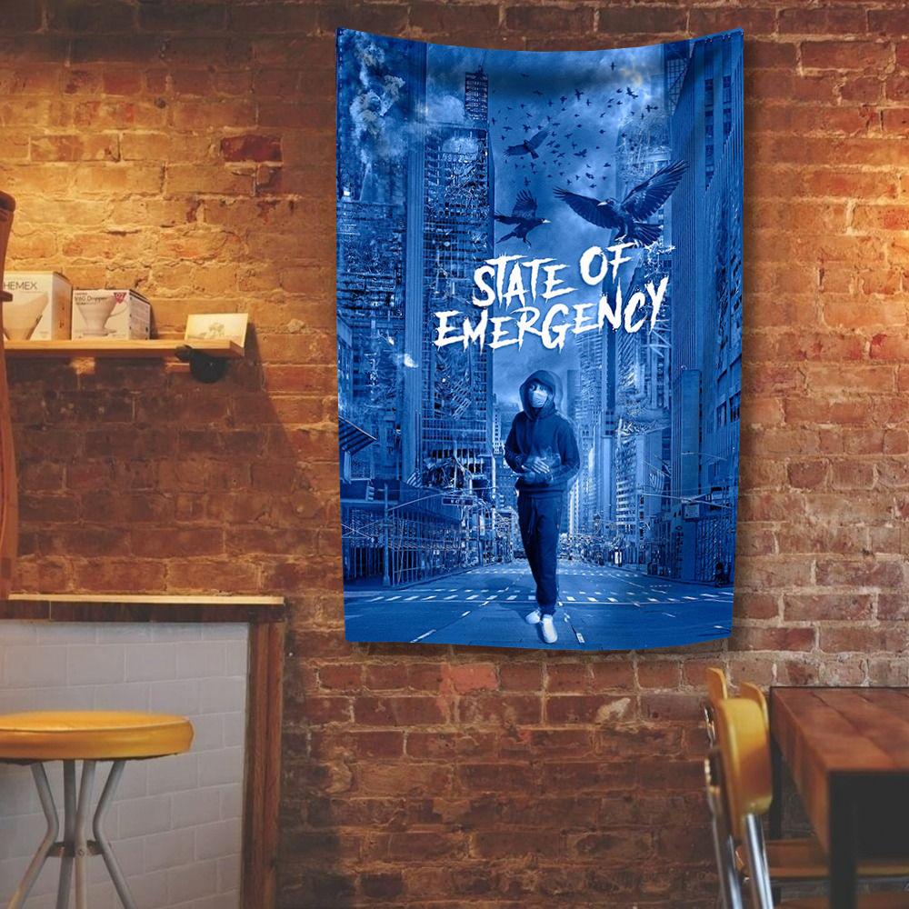 

Rapper Lil Tjays Tapestry Hip Hop Flag Digital Printing Indoor Outdoor Decor Wall Hanging Bedroom Background Concert Banner 29x37in