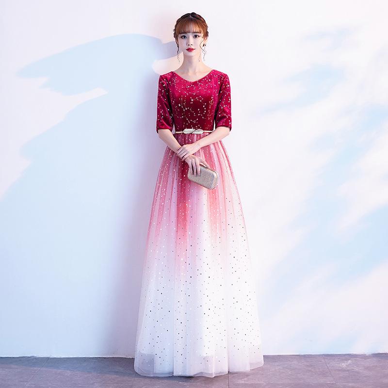 Big choir performance dress long skirt temperament conductor costume student adult banquet host evening dress female long