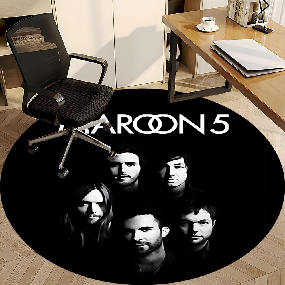 1PC Maroon 5 Office Round Rug Perfect for Office Non-Slip Backing, Decorative Floor Mat yy250916036