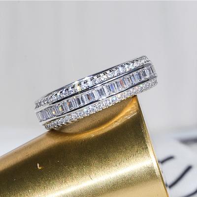 Personality Micro -Encrusted Zircon Ring Female Japanese Luxury Girl 925 Stamp Ring Wedding Proposal Valentine 'S Day Jewelry Gift
