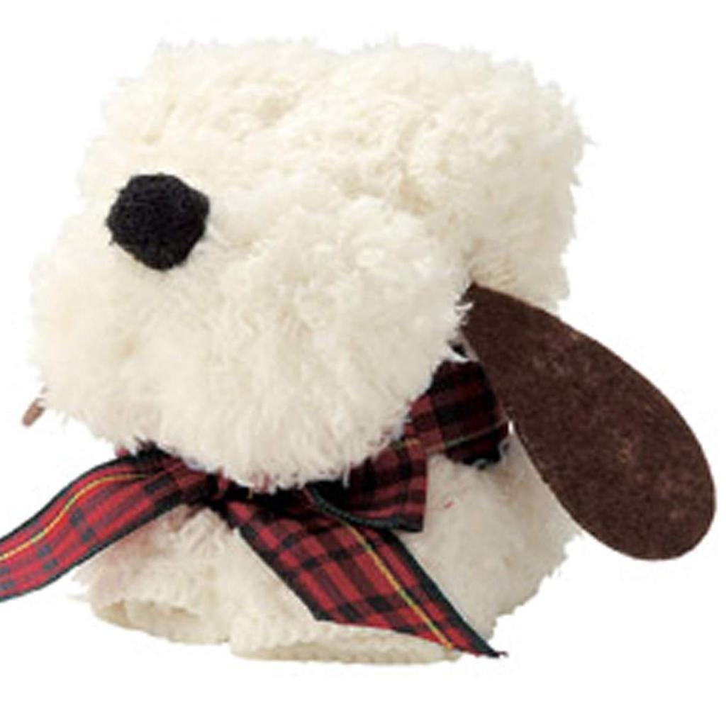 Marutatsu Fluffy Dog Handkerchief Towel Set Bset Size 4-Color (Towel Approx. 200x200mm) 306144