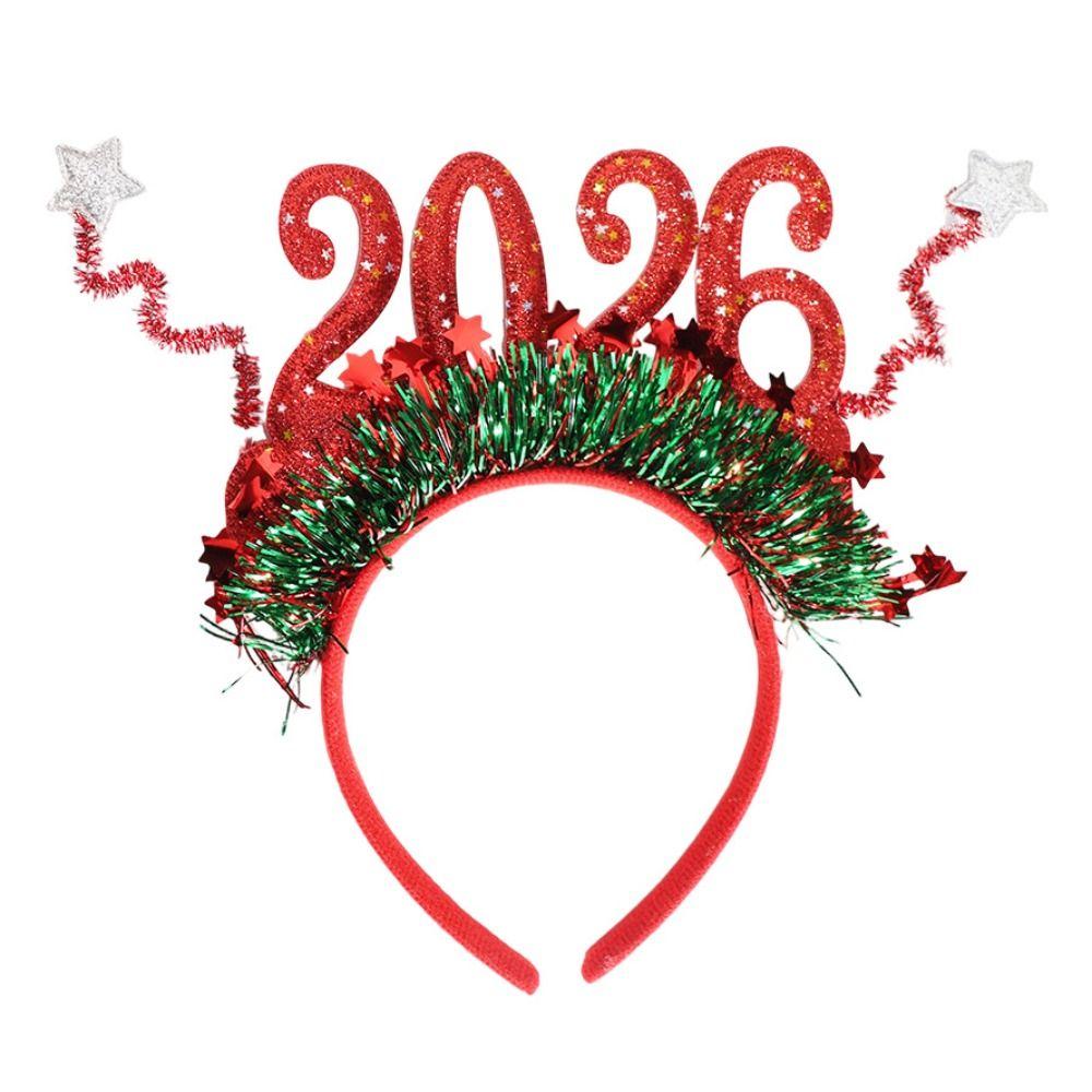 Niedliches 2026 Frohes Neues Jahr Stirnband Südes Weihnachtskopfschmuck Weihnachtszubehör