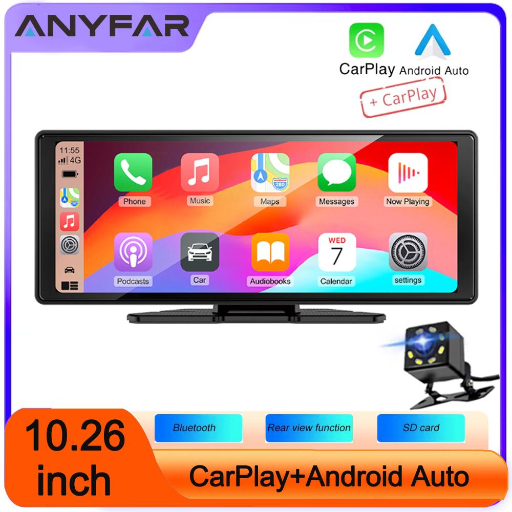 Universal Carplay Android Auto 10.26" MP5 IPS Screen Car Player Mirrorlink BT FM Radio USB Audio Output Wireless Carplay Android