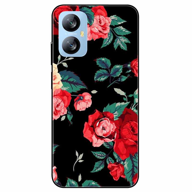 Für Blackview A52 Pro Hülle Handyhülle Stoßfeste Schwarz lackierte TPU Hülle für Blackview A52 Pro Silikon Weicher Bumper A52Pro Süß