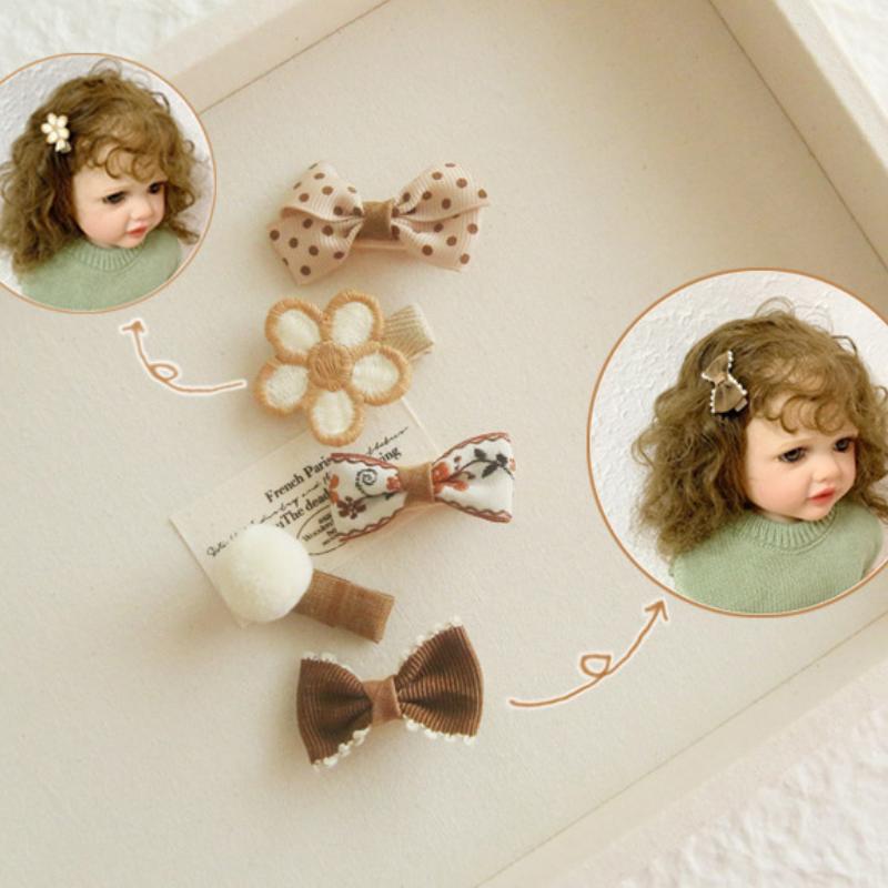 5Pcs Baby Hair Pins for Girls Gift Korean Bear Bunny Kids Hair Accessory Bows Flower Princess Children Girl Hairclip