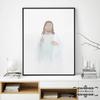 Peinture sur toile de la vierge marie, jésus, imprimés de Religion chrétienne, affiche bleue aquarelle, images minimalistes pour décor artistique mural de maison