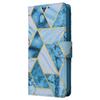 Apple 17Pro/16E Marble Patchwork Leather Case with Card Slot for iPhone Air