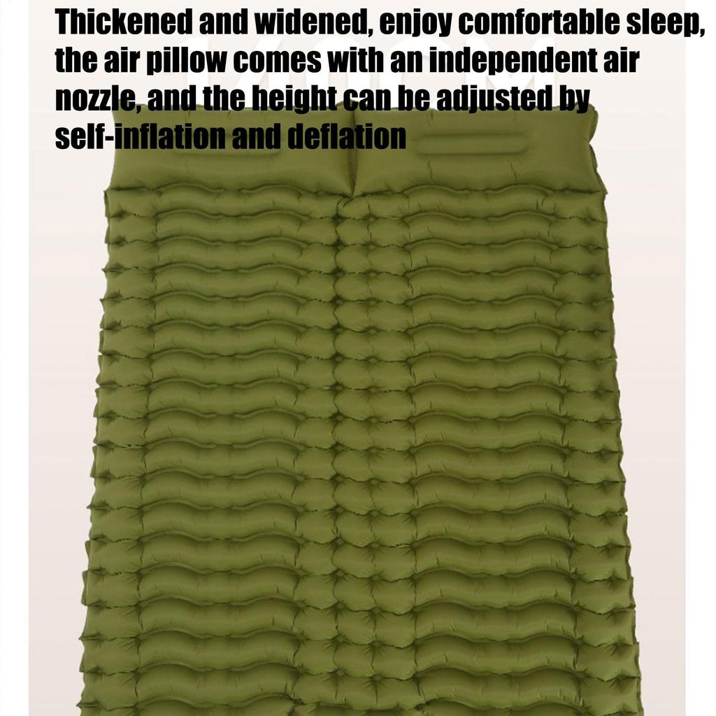 Camping Mattress Self Inflating Mattress Double Sleeping Pad Inflatable Sleep Mat With Pillow Extra Thick Hiking Gear For