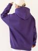 Women's Solid Long Sleeve Pocket Hoodie Sweatshirt Casual Loose Sportswear