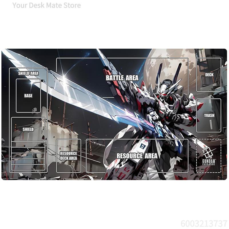 2026 New Gundam GCG Solo Play Mat DIY Anime Card Game Mat Non-Slip Single Player Table Mat Gift for Kids Collectors